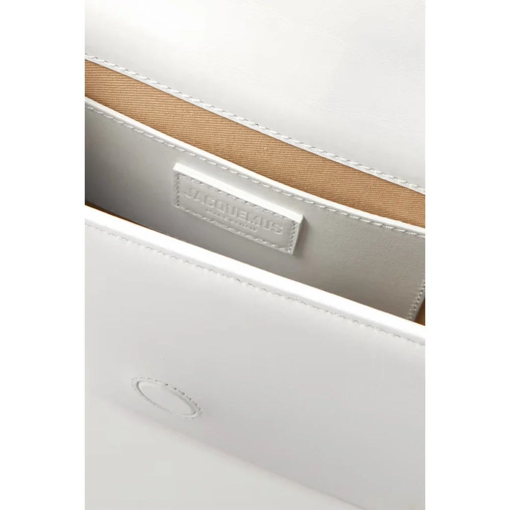 NEW Jacquemus Le Bambino Long Leather Shoulder Bag White Authentic NWT! - Picture 8 of 9